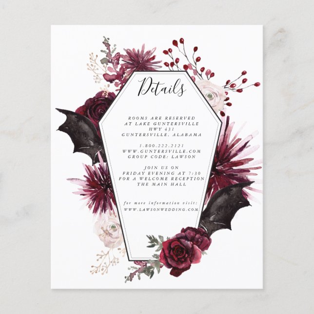 Halloween Details Card | Budget (Front)