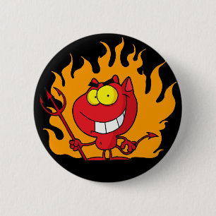 Halloween Devil Button