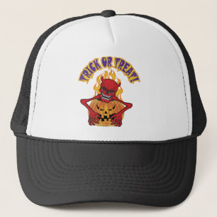 Halloween Devil Skul Trucker Hat