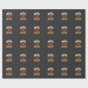 Halloween Dialysis Nurse Broom Broke Design_1 Wrapping Paper