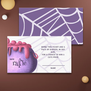 Halloween Diaper Raffle Baby Shower Enclosure Card