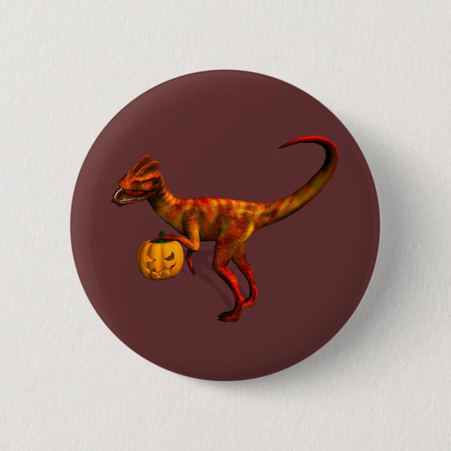 Halloween Dilophosaurus 6 Cm Round Badge (Front)