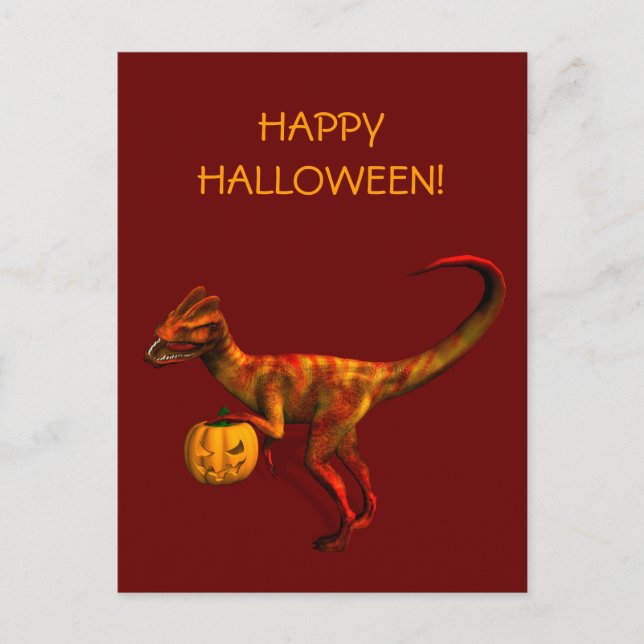 Halloween Dilophosaurus Postcard (Front)