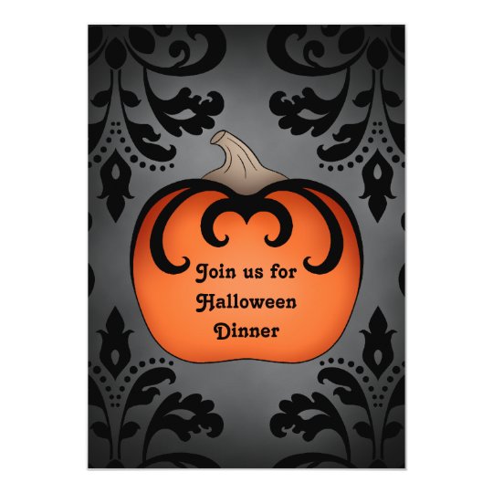 Halloween dinner party card