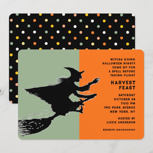 Halloween Dinner Party Invitation (Front/Back)