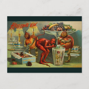 Halloween Dinner Postcard