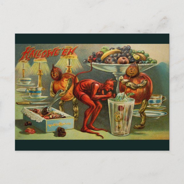 Halloween Dinner Postcard (Front)