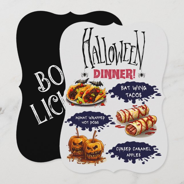 Halloween Dinner - Scarily Delicious Feast  (Front/Back)