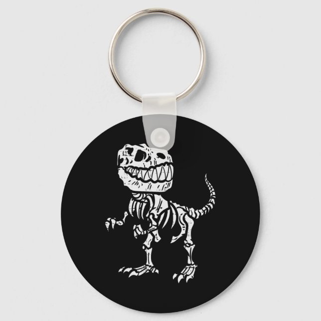 Halloween Dino Skeleton Trex Boys Kids Toddler You Key Ring (Front)