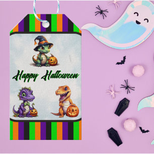 Halloween Dinosaur Dino-Mash Party Gift Tags