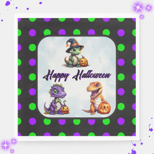 Halloween Dinosaur Dino-Mash Party Napkin