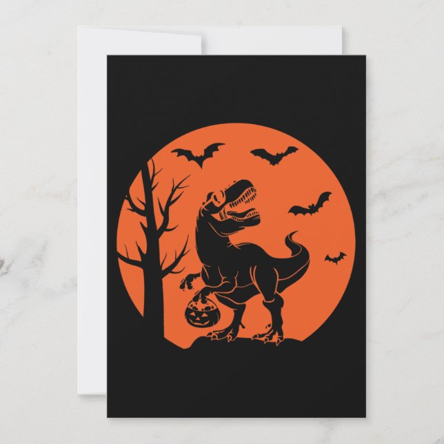 Halloween Dinosaur Family Costume Halloween Invitation (Front)