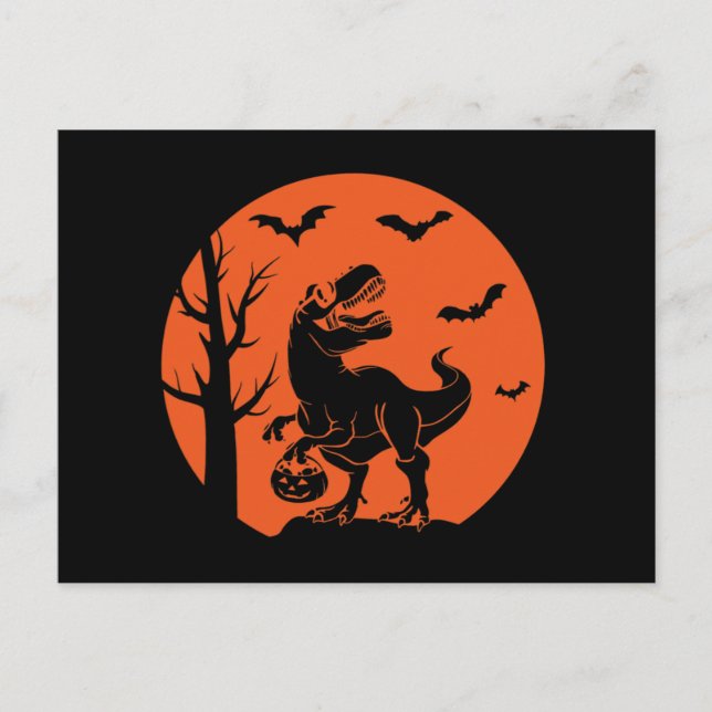 Halloween Dinosaur Family Costume Halloween Postcard (Front)