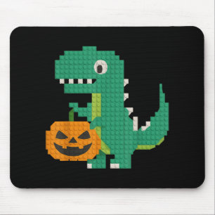 Halloween Dinosaur Pumpkin Master Builder Block Br Mouse Mat