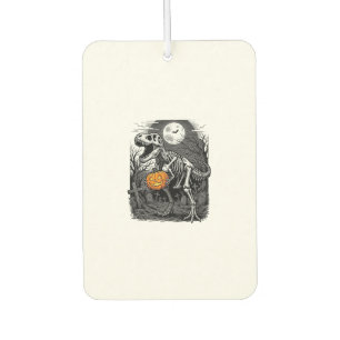 Halloween Dinosaur Skeleton Pumpkin Vintage Shirt Car Air Freshener