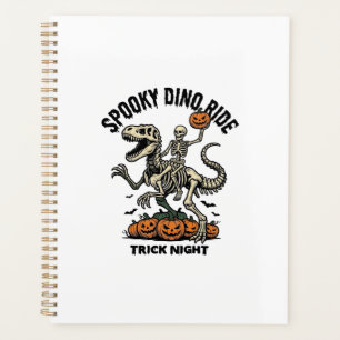 Halloween Dinosaur Skeleton Vintage Trick Ride_1 Planner