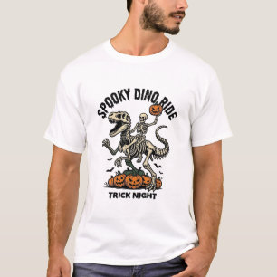 Halloween Dinosaur Skeleton Vintage Trick Ride_1 T-Shirt