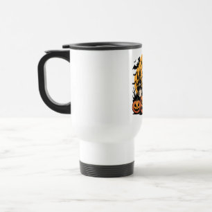 Halloween Dinosaur Skeleton with Coffee Travel Mug
