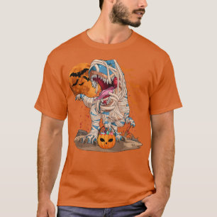 Halloween Dinosaur T Re Skeleton Scary Boys Kids T T-Shirt