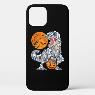 Halloween Dinosaur T rex Mummy Pumpkin iPhone 12 Pro Case