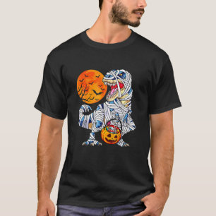 Halloween Dinosaur T Rex Mummy Pumpkin Gift For Bo T-Shirt
