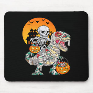 Halloween Dinosaur T Rex Skeleton Scary Boys Kids Mouse Mat