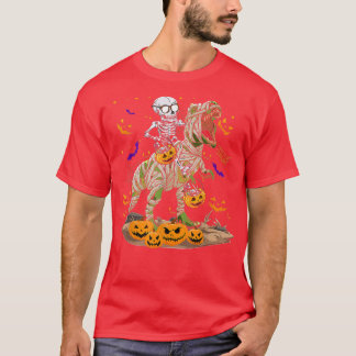 Halloween Dinosaur T Rex Skeleton Scary BoysTeens1 T-Shirt