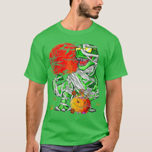 Halloween Dinosaur T Rex Skeleton Scary BoysTeens T-Shirt
