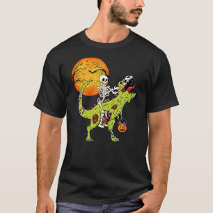 Halloween Dinosaur Zombie T Rex Skeleton Boys Todd T-Shirt