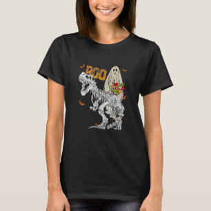 Halloween Dinosaurs Rex Skeleton Scary Holiday Gho T-Shirt