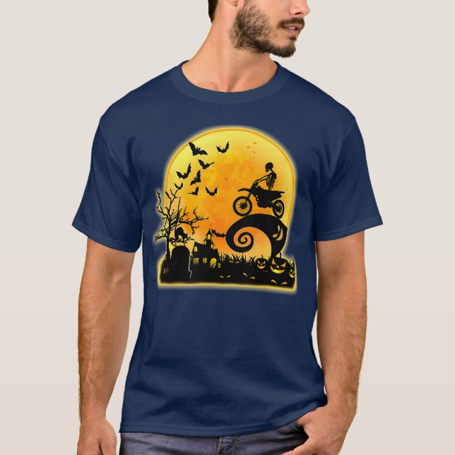 Halloween Dirt Bike Costume Funny Motocross Dirt T-Shirt (Front)