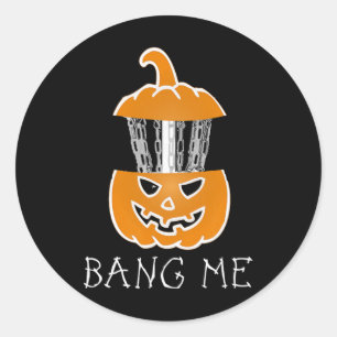 Halloween Disc Golf Pumpkin Frisbee Golf Ng Me Ske Classic Round Sticker