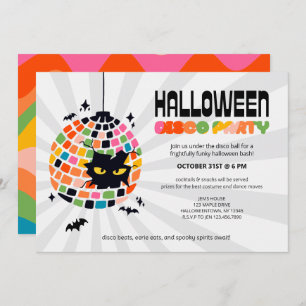 Halloween Disco Ball Party Invitation
