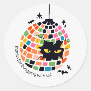 Halloween Disco Ball Thank You Sticker