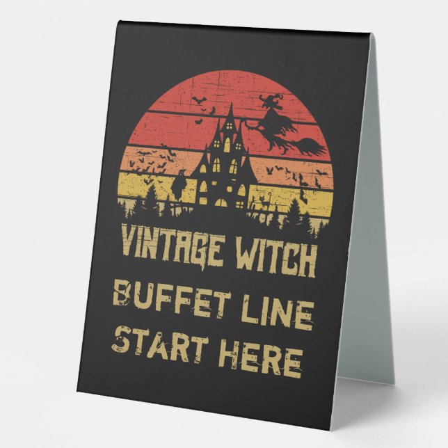 Halloween Distressed Vintage Witch Retro Sunset (Front)