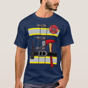 Halloween DIY Firefighter Uniform Costume T-Shirt