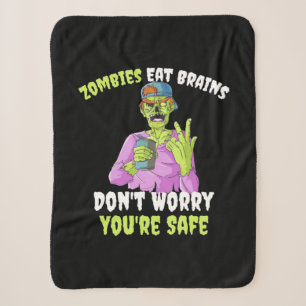 Halloween Do Not Worry You Are Safe Sherpa Blanket
