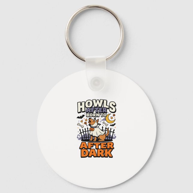 Halloween Dog Boo Crew (5) Key Ring (Front)