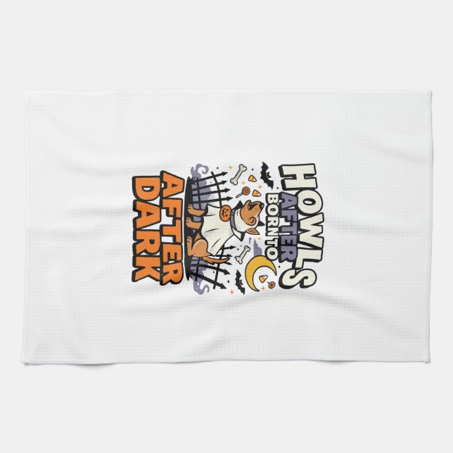 Halloween Dog Boo Crew (5) Tea Towel (Horizontal)