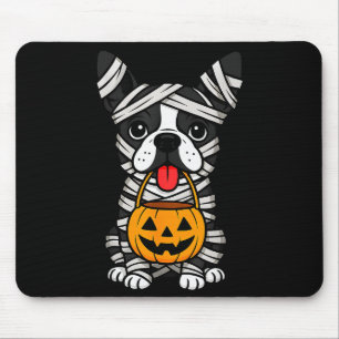 Halloween Dog Boston Terrier Mummy Costume Men Wom Mouse Mat