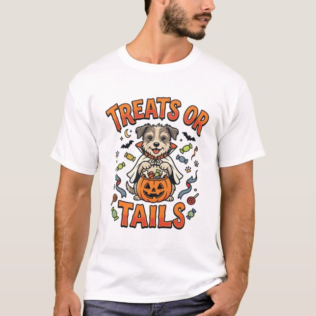 Halloween Dog Candy Mischief T-Shirt (Front)