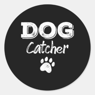 Halloween Dog Catcher Costume Classic Round Sticker