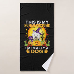 Halloween dog costume bath towel