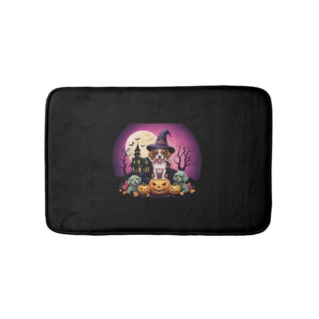 Halloween Dog Fall Lovers Bath Mat (Front)