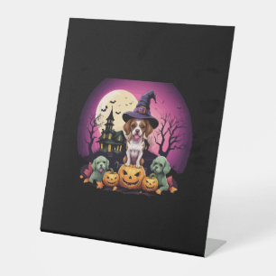 Halloween Dog Fall Lovers Pedestal Sign