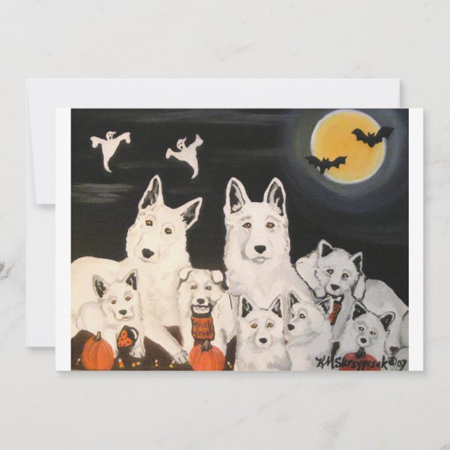 Halloween Dog Family Invitations (Front)