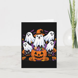Halloween Dog Ghost Halloween Dog Men Women Card