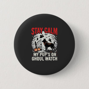 Halloween Dog Ghoul Watch 6 Cm Round Badge