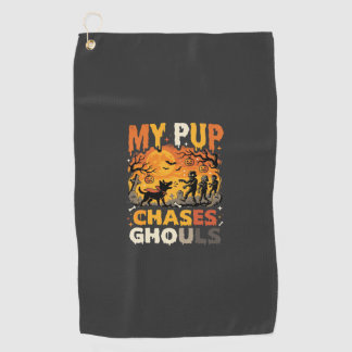 Halloween Dog Graveyard Patrol Golf Towel