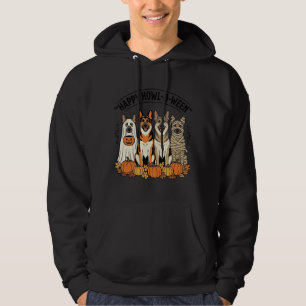 Halloween Dog Happy Howl-O-Ween Vintage German She Hoodie